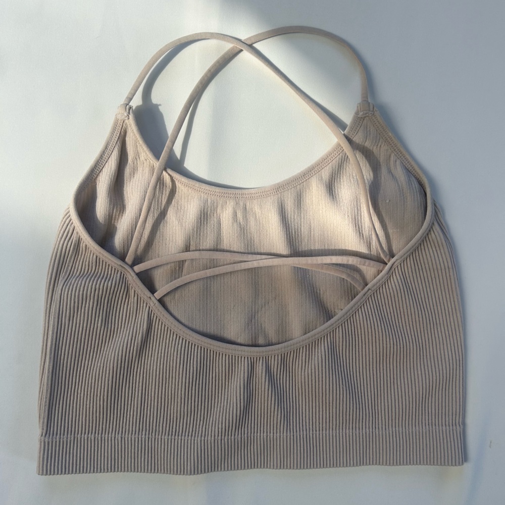 Colsie Ribbed Bralette - Tan - Picture 2 of 3
